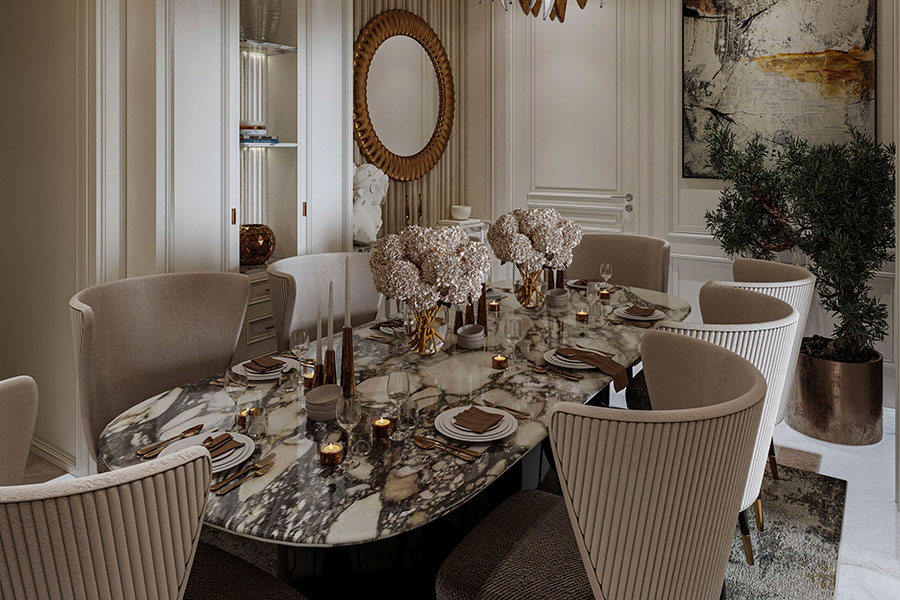 luxurious dining room