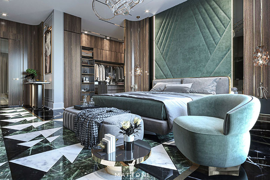luxury modern master bedroom